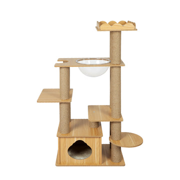 PaWz Cat Tree Scratching Post Scratcher Cats Tower Wood Condo Toys House 130cm PaWz